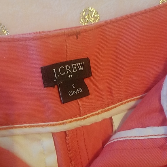 Orange J Crew Chino Shorts - Picture 2 of 4